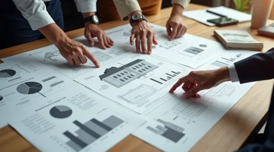 Vision stratégique d'un projet de transformation digitale avec consultation d'équipe