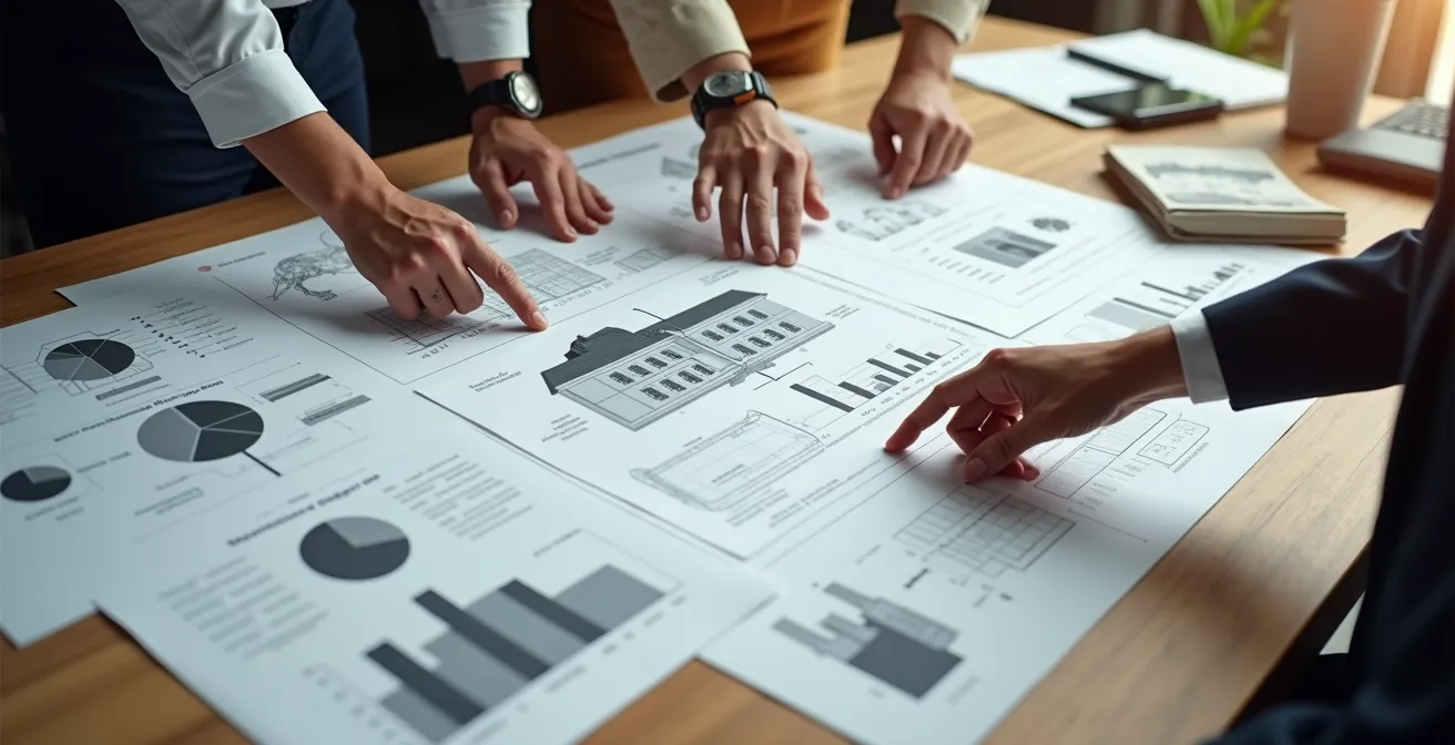 Vision stratégique d'un projet de transformation digitale avec consultation d'équipe