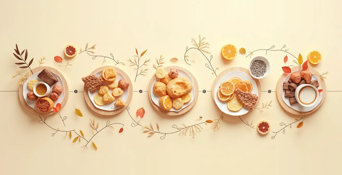 Calendrier visuel intégrant événements culturels français spécifiques (Journées du Patrimoine, Fête de la Musique, Beaujolais Nouveau) adaptés pour création batch de contenu social media par pilier