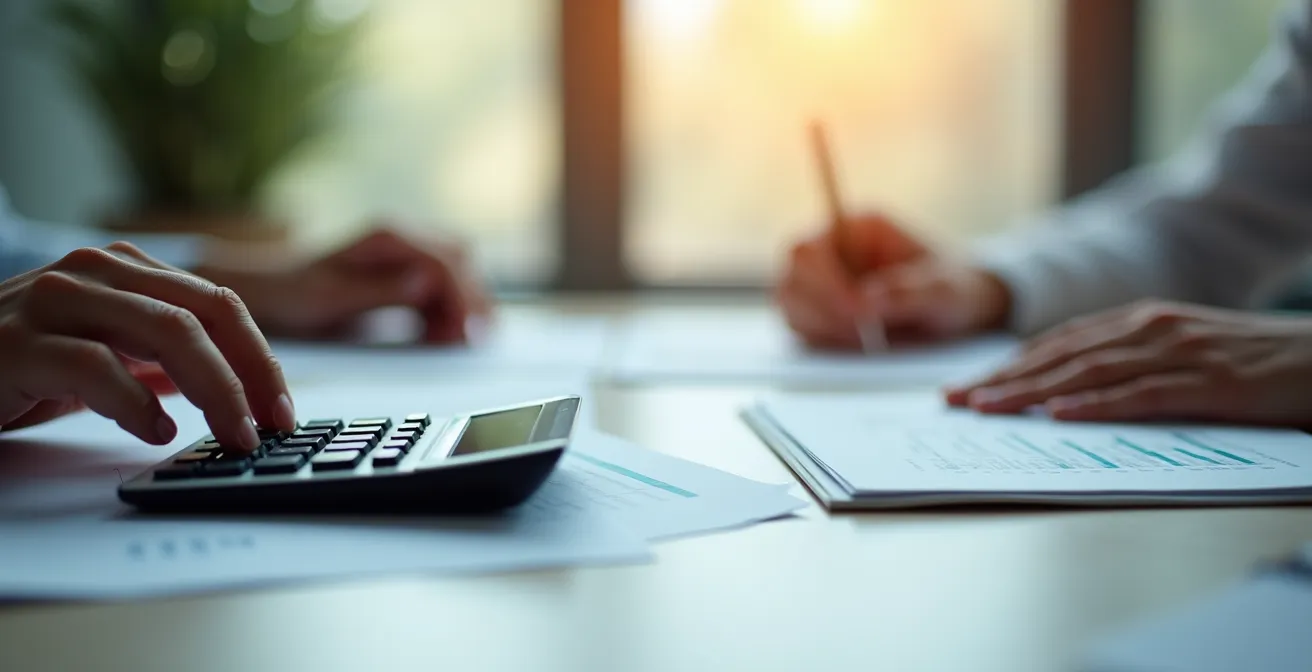 Comparaison visuelle de balances montrant le coût d'embauche versus le budget agence, avec symboles de croissance