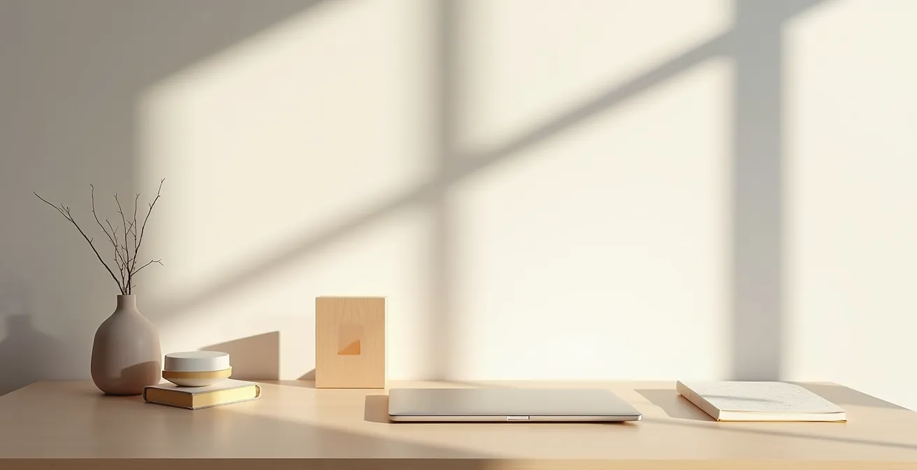 Espace numérique épuré montrant un parcours utilisateur fluide et intuitif