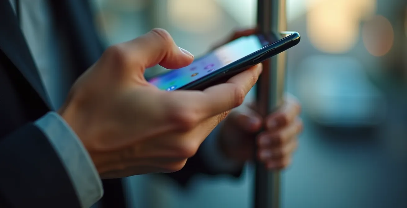 Ergonomie mobile optimisée pour l'utilisation à une main en contexte urbain