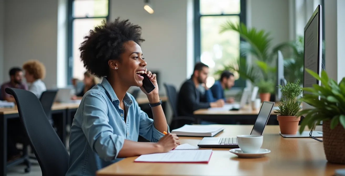 Journaliste travaillant sur un article avec plusieurs sources d'information autour